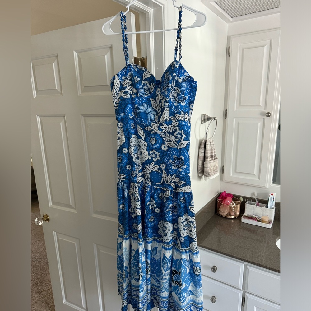 Farm rio full of flowers organic cotton midi dress
